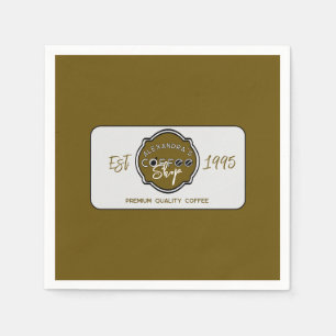 Professional Coffee Shop Personalised Logo Napkin