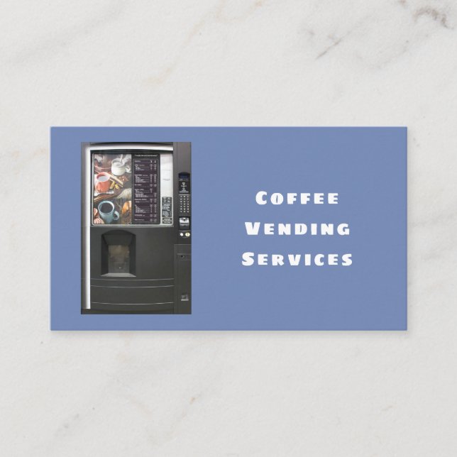 Professional Coffee Vending Machine Service Business Card (Front)