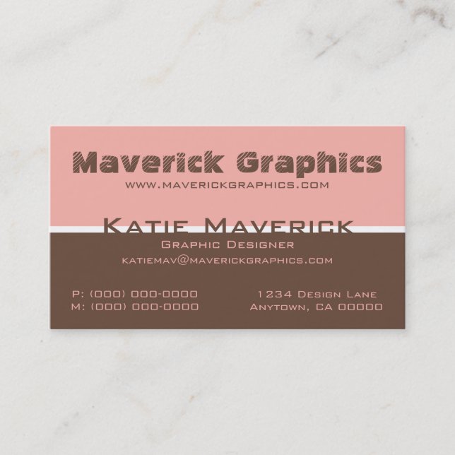 Professional Colour Duos Business Card (Front)