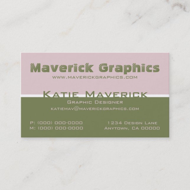 Professional Colour Duos Business Card (Front)