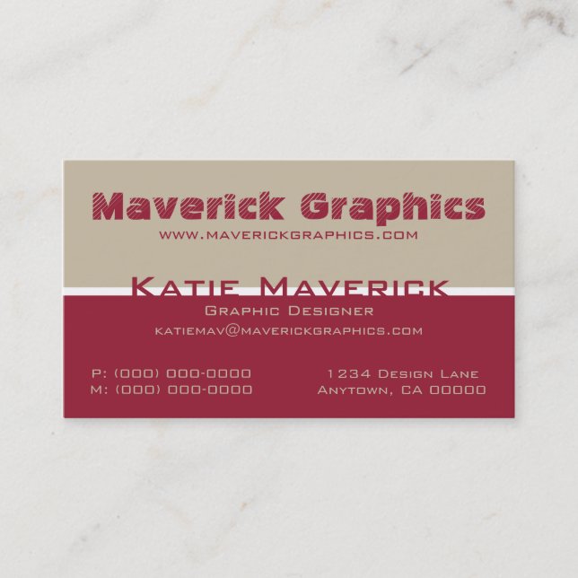 Professional Colour Duos Business Card (Front)