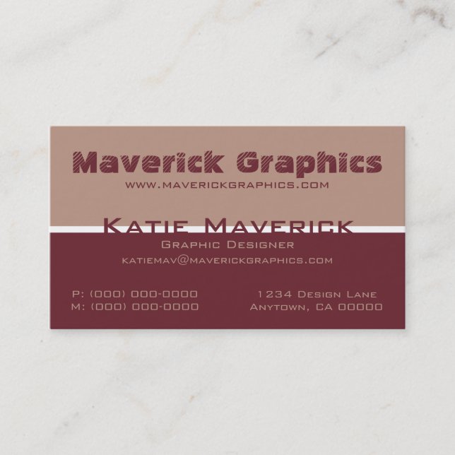 Professional Colour Duos Business Card (Front)