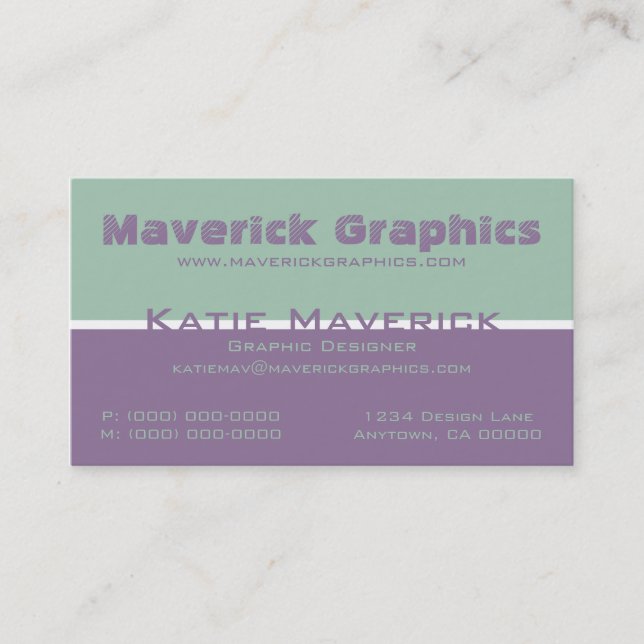 Professional Colour Duos Business Card (Front)