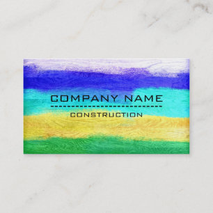 Professional Colourful Modern Wood Look #16 Business Card