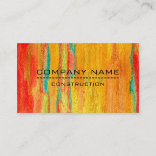Professional Colourful Modern Wood Look #5 Business Card