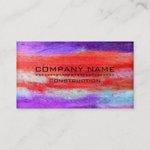 Professional Colourful Modern Wood Look #7 Business Card