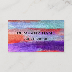 Professional Colourful Modern Wood Look #9 Business Card