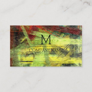 Professional Colourful Modern Wood Monogram #2 Business Card