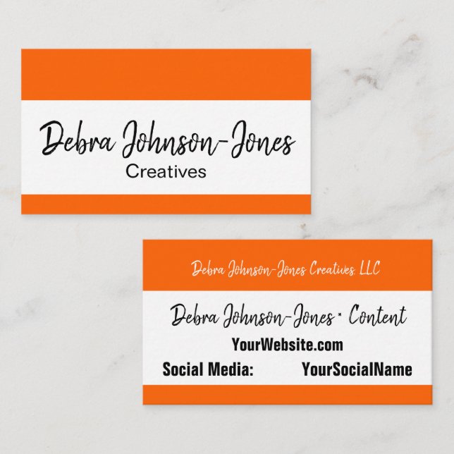 Professional Colourful Simple Striped Business Car Card (Front/Back)
