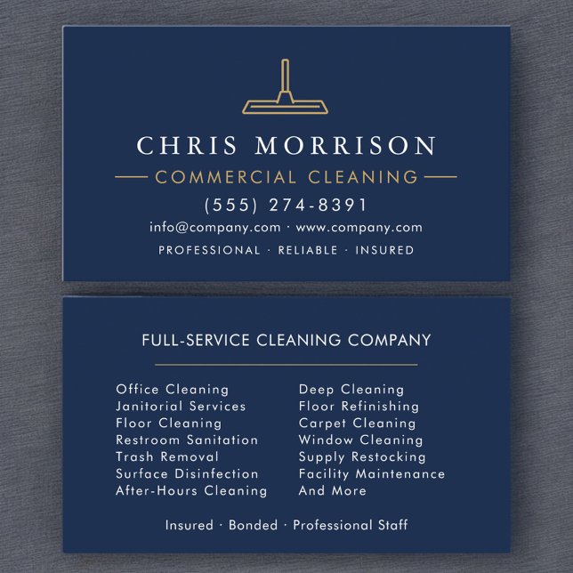 Professional Commercial Cleaning Business Card (Creator Uploaded)