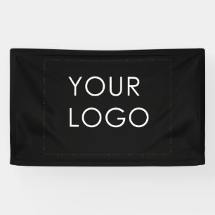 Professional Company Business Logo Only Black Banner