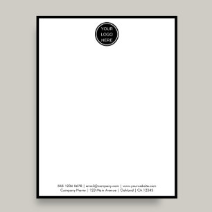 Professional Company Logo Black Border Mail Custom Letterhead
