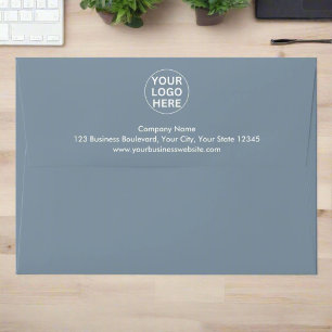 Professional Company Logo Dusty Blue Envelope