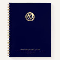 Professional Company Logo Navy Blue and Gold
