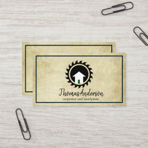 Professional Construction and Carpenter Wood Plane Business Card