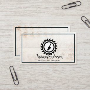 Professional Construction and Carpenter Wood Plane Business Card