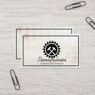 Professional Construction and Carpenter Wood Plane Business Card