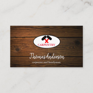 Professional Construction and Carpenter Wood Plane Business Card
