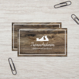 Professional Construction and Carpenter Wood Plane Business Card