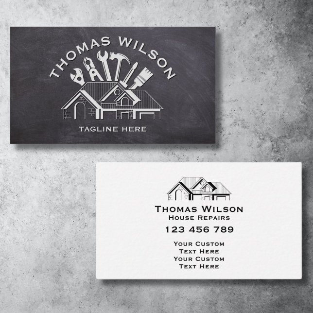 Professional Construction Handyman Carpenter Tools Business Card (Creator Uploaded)