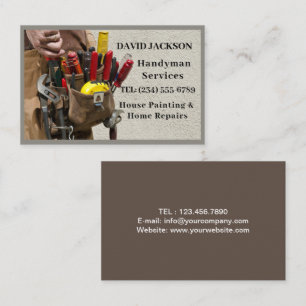 Professional Construction Handyman Carpenter Tools Business Card
