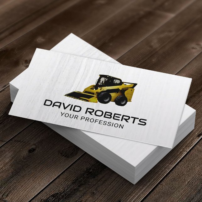 Professional Construction Heavy Equipment Operator Business Card (Creator Uploaded)