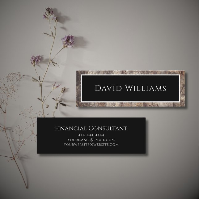 Professional Consultant Modern Marble Mini Business Card (Creator Uploaded)