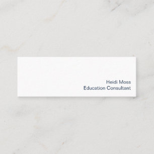 Professional Consultant Simple Minimalist  Mini Business Card