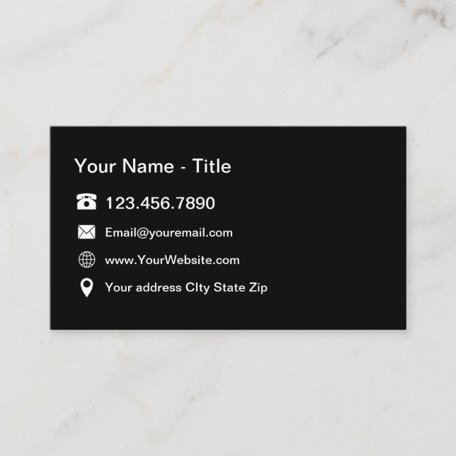 Professional Contact Business Card (Front)