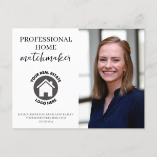 Professional Contact Info Photo Real Estate Postcard