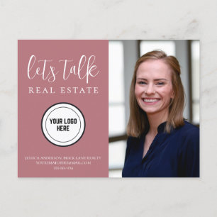 Professional Contact Info Photo Real Estate Postcard