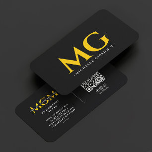 Professional Contractor Construction Yellow Black Business Card
