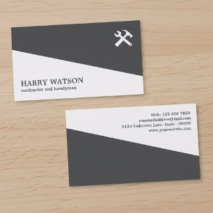 Professional Contractor Handyman Home Improvement Business Card