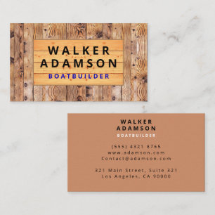 Professional Contractor - Looks like Rustic wood Business Card
