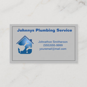 Professional Contractor Plumbing Service Business Card