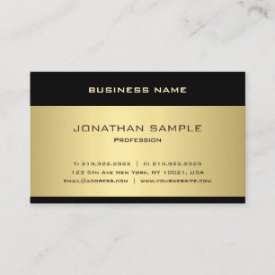 Professional Cool Template Gold Elegant Modern Business Card