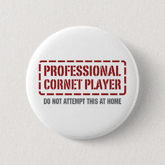 Professional Cornet Player 6 Cm Round Badge