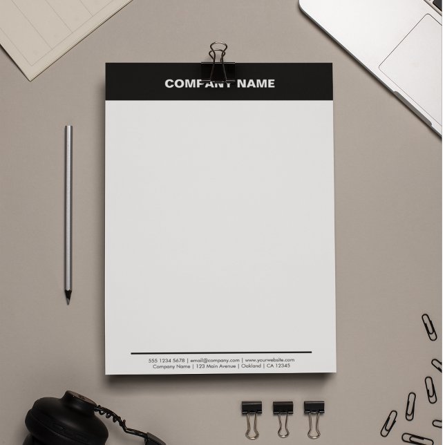 Professional Corporate Branded Company Promo  Custom Letterhead (Creator Uploaded)