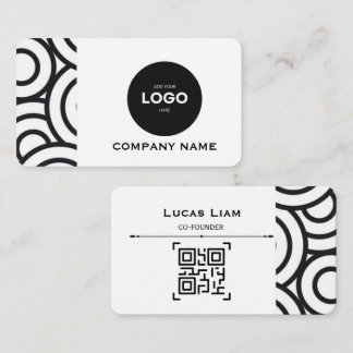 Professional Corporate Logo & QR Code Business Car Card