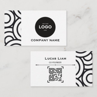 Professional Corporate Logo & QR Code Business Car Card