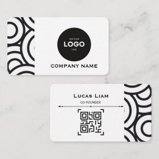Professional Corporate Logo & QR Code Business Car Card