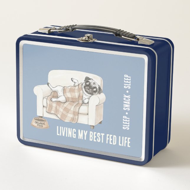 Professional Couch Tester – Cozy Paws Collection Metal Lunch Box (Front)