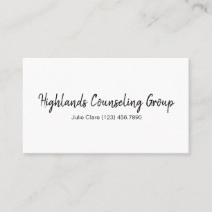 Professional Counseling Group Life Coach, Business Business Card