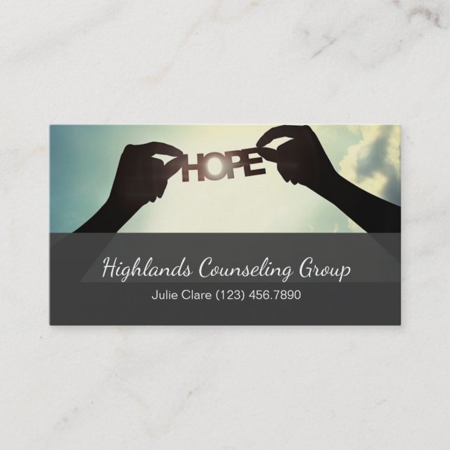 Professional Counseling Group Life Coach, Business Card (Front)