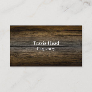 Professional Create Your Own Wooden Carpenter  Business Card