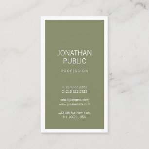 Professional Creative Design Clean Plain Modern Business Card