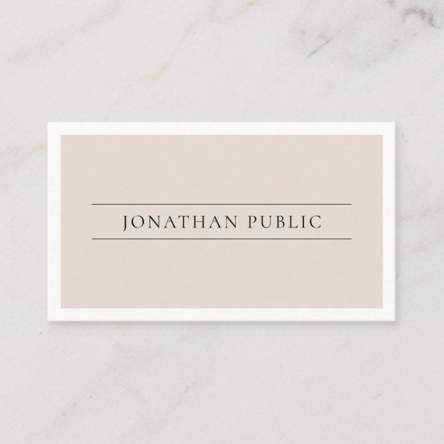 Professional Creative Design Modern Clean Plain Business Card (Front)