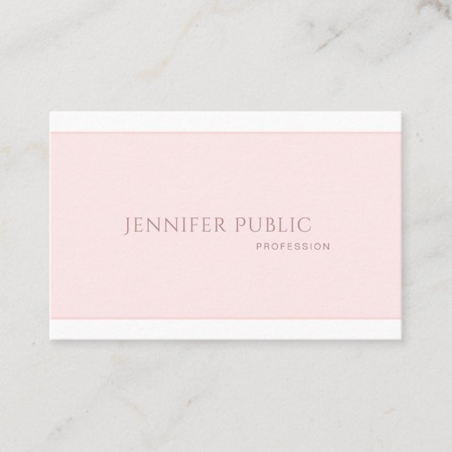Professional Creative Modern Design Simple Plain Business Card (Front)