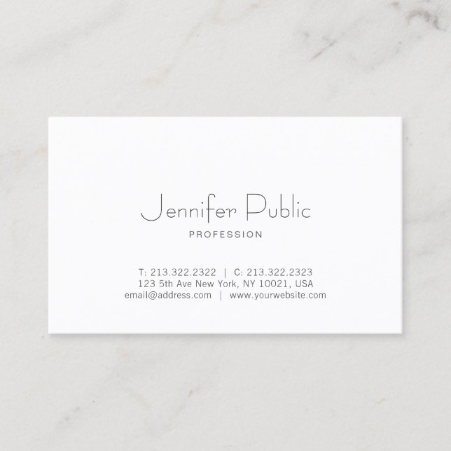 Professional Creative Modern Simple Template Cool Business Card (Front)