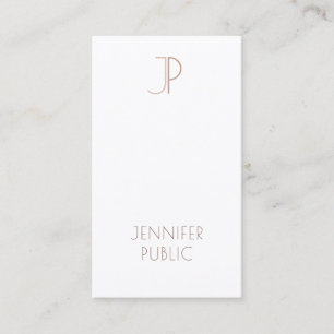 Professional Creative Monogram Design Modern Plain Business Card
